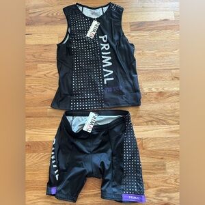 NWT! Women’s PRIMAL TRI Top + Shorts sz 2XL